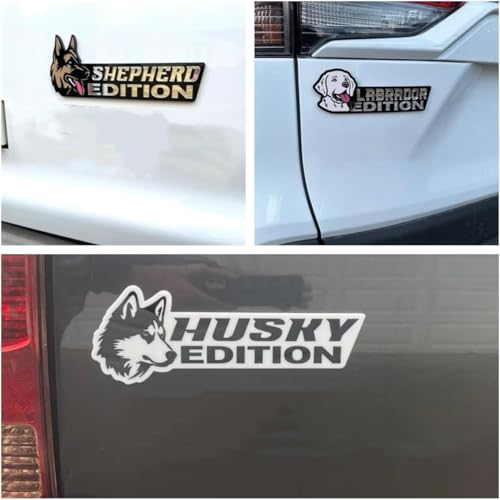Image of Car Emblem: Dog Car Badge Laser Cutting Emblem Cool Decals Trucks German Shepherd Badge Corgi Edition Doodle Golden Retriever Vehicles Dachshund Addition Rottweiler (Jack Russell)