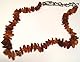 Ungeschliffener Baltischer Bernstein Halsband, geeignet für Hunde und Katzen, verstellbar (35-40 cm Cognac)