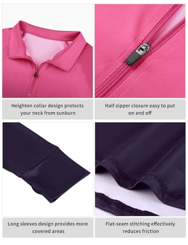 Image of Cucuchy Womens V Neck Golf Polo Shirts Moisture Wicking Sports Workout Tops