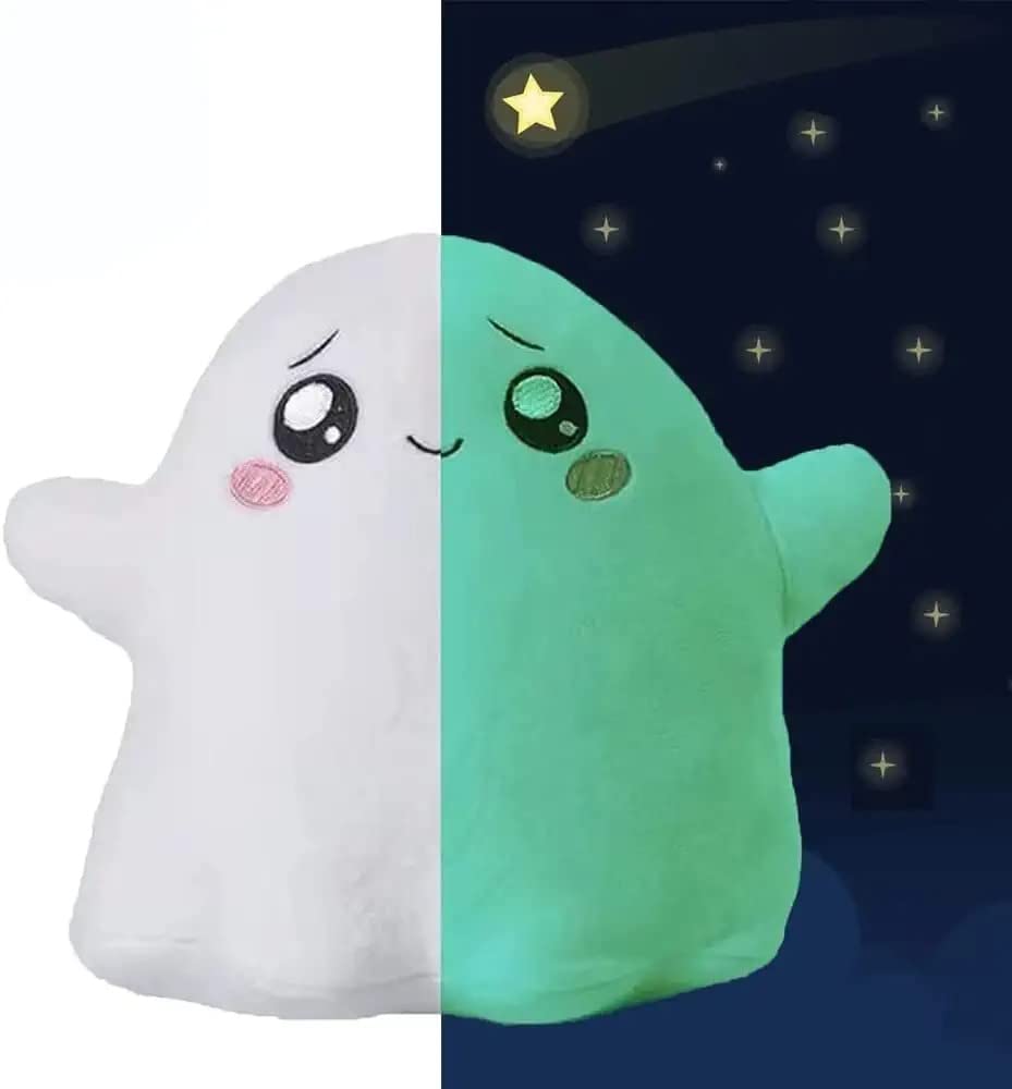 Luminous Foxy Boxy Ghosty Glow in Dark Plush Doll Toys Removable Cartoon Robot Soft Toy Childern Birthday Gift Toys(Ghosty)