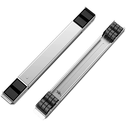 KDBEB Waschmaschine Stehen Beweglichen, Einstellbar Kühlschrank Basis Möbel mit Rutschfester Stoßdämpfungsfunktion, Verstellbar (46-67 cm) mit Rollen, Transporthilfe ​für Trockner und Möbel Cover