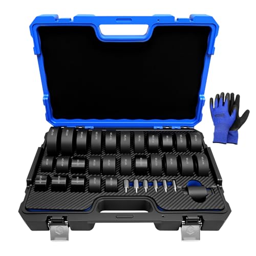 KTTOOL 35Pcs Bushing Press Kit for Hydraulic Shop Press Universal Seal Bearing Bushing Removal Installation Tool Kit