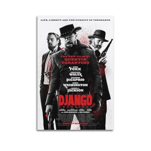 MIMOCATO Affiche Django Unchained Film Poster Art de série TV Impression sur toile pour...