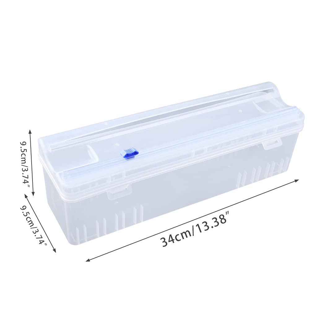 Household Reusable Plastic Wrap Dispenser With Cutter Adjustable Cling Film Cutter Supplies Healthy Wrap Cutter Dispenser