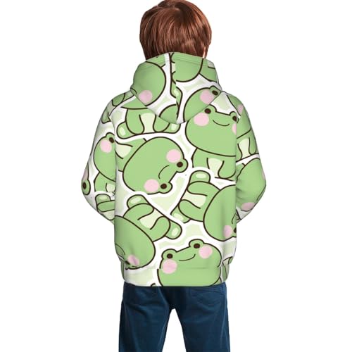 Cute Frog Kid Hoodies Boys Sweatshirts Girls Pullover with Pocket4