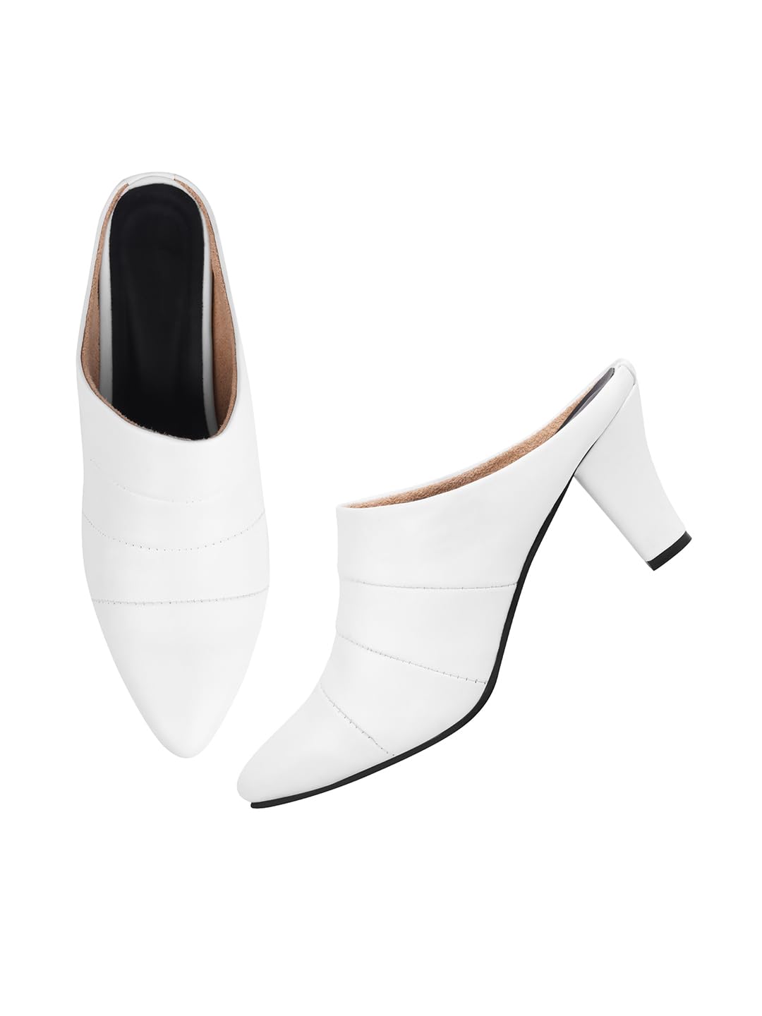 TRYME Cone Heel Bellies Mules Fashion Pointed Pump Shoes for Party and Formal Occasions for Girls & Women (B0CVTY68JK) Amazon Price History, Amazon Price Tracker