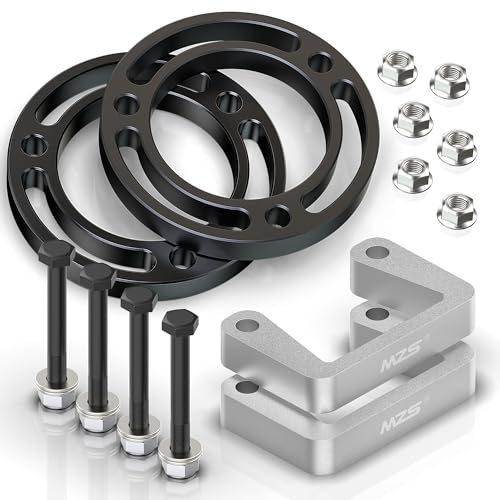 Image of MZS 3 Inch Front Leveling Kit for Silverado Sierra Tahoe Yukon 2007-2026 | 3 inch Front Level Kit Fit 2007-2013 Avalanche 1500 2WD 4WD, Aluminum Lift Kit Raise the Truck 3in, Maintain the Factory Ride