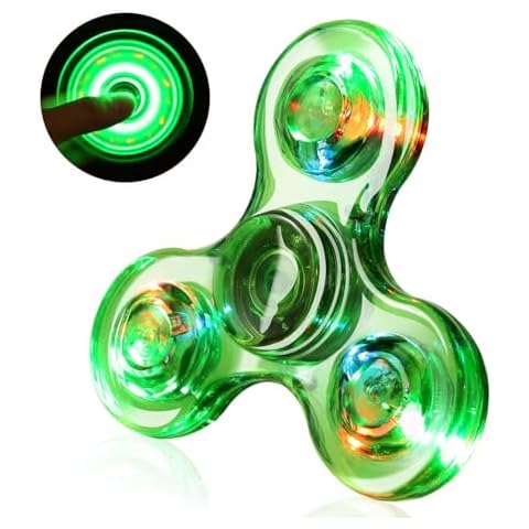 SCIONE LED Fidget Spinners, Light Up Sensory Fidget Toys for Kids, Glow in The Dark Toys for Kids 4-8-12, ADHD Anxiety Stress Relief Toys for Adults, Valentine School Classroom Exchange Gifts for Kids Cover
