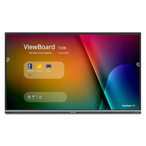 Image of ViewSonic IFP9851 98 Inch 4K ViewBoard Interactive Smart Board with Integrated Education Software, Android 14, Google EDLA, 50-Point Touch, Built-in Microphone, HDMI, VGA, USB Hub, and USB C Inputs