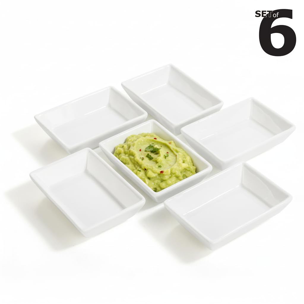 Juego de 6 cuencos para salsa de soja, cuencos para salsa de soja, cuencos para sushi, comida para dedos, cuencos para especias cuencos aperitivos, aperitivos menaje, bol salsa, plato aperitivos