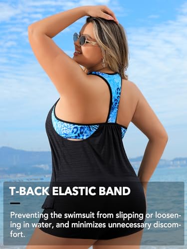Swimsuit Tops for Women Plus Size with Built in Bra Black Modlily Swimsuits Top Only Loose Tankini Tops for Ladies Swim Tank Tops Leopard Size 16 183