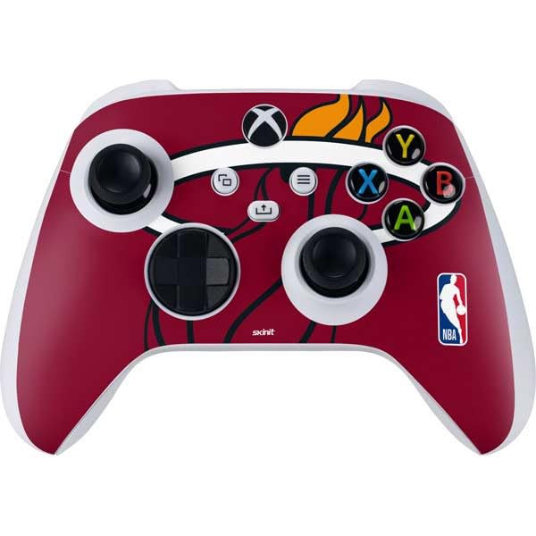 Skinit Decal Gaming Skin Compatible with Xbox Series S Controller - Officially Licensed NBA Miami Heat Large Logo Design