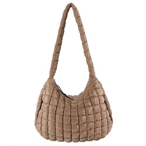 Sac fourre-tout matelassé en nylon doux au design épuré et contemporain