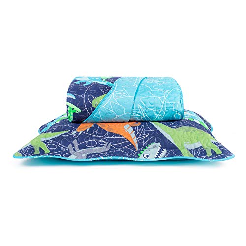 Kit Colcha Boutis Infantil, 2 peças, Saurus, Santista