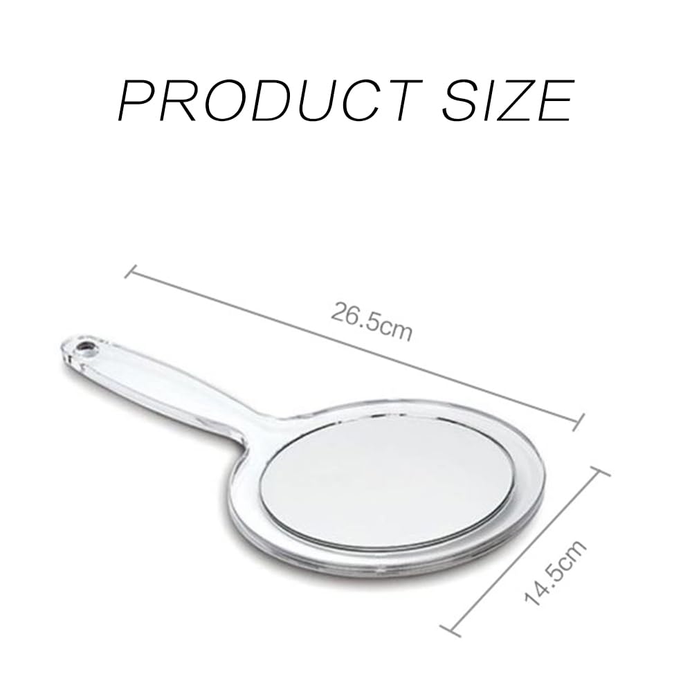 Specchio Portatile Professionale per Salone Parrucchiere Barbiere con Manico 1X/3X - Specchio Trucco Portatile Grande e Comodo - Specchietto Dentista