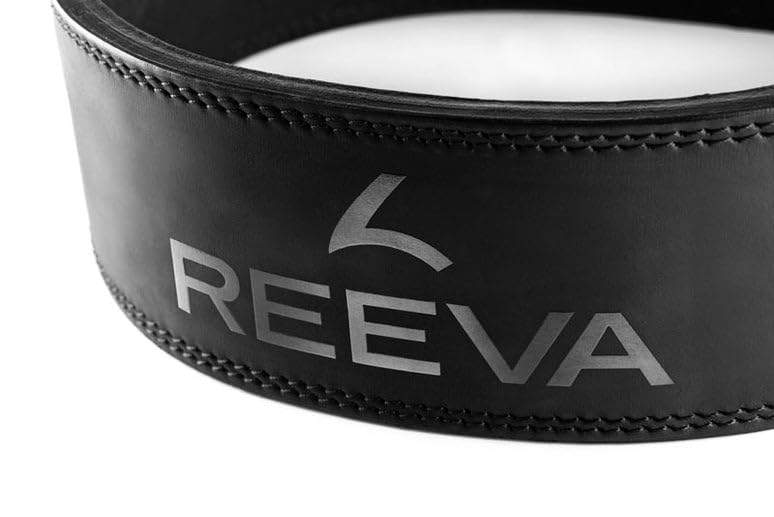 Reeva Cintura di sollevamento Nubik in pelle con fibbia in acciaio inox (13 mm)