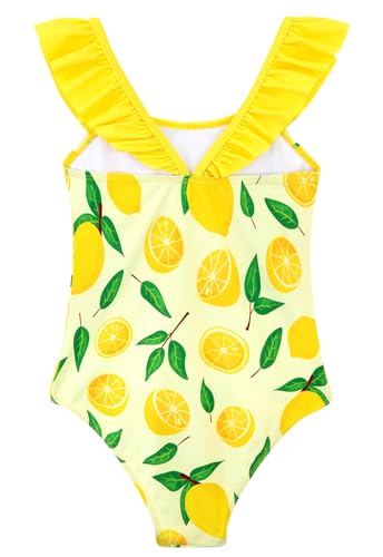 Image of DAXIANG Girls Ruffles One Piece Swimsuits Quick Dry Beach Sport Swimwear Toddler Kids Mermaid Unicorn Bathing Suit 4-10 Years