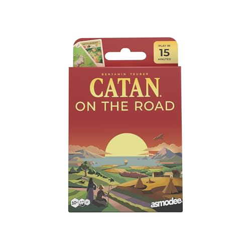 Image of CATAN On The Road - Portable Card Game Edition of CATAN for Travel & Quick Play, Build Trade & Settle Anywhere, Family Fun for Kids & Adults, Ages 10+, 3-4 Players, 15 Minute Playtime