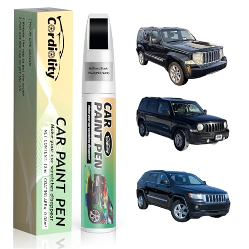 Image of Car Touch Up Paint Brilliant Black Pearl(PXR /AXR) for Jeep, Color Accurate Car Scratch Repair Remover Pen Fix Auto Paint Chips and Nicks