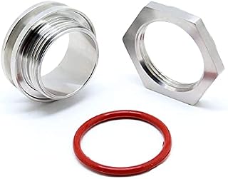 QiiMii Stainless Steel 304 Bulkhead Compression Fitting 1.5" Tri Clamp Home-Brew Weldless Bulkehad