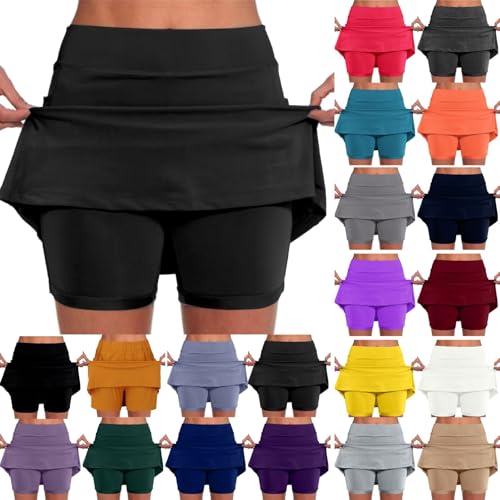 Casual Skorts Women Athletic Sports Tennis Skirts Lightweight Golf Flowy Cute Mini Skort 2026 Summer Going Out Spring Break Clothes Beach Resort Outfits Vacation Holiday Plus Size Cruise Black 4XL
