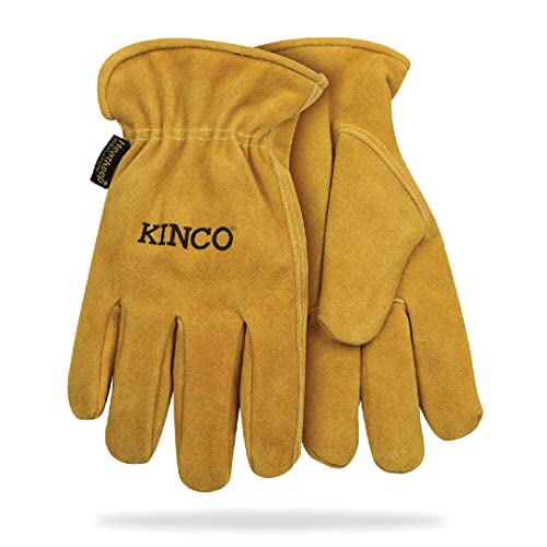 Kinco 50-M, Suede Cowhide Leather Work Gloves - Reliable and Durable Hand Protection, Medium