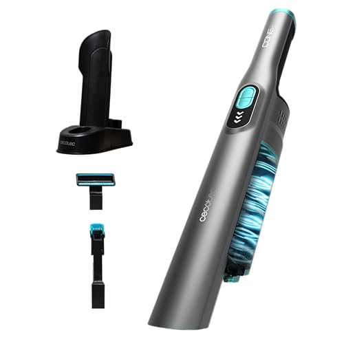 Cecotec Aspiradora de Mano - Motor Digital Conga Rockstar Micro Essential. 90W, Poder de Succión 13kPa, Autonomía 40mins, 2 Modos de Potencia, Accesorio 2en1, Accesorio Tapicerías y Base de Autocarga