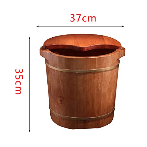 Baño de pies de madera con cubierta 36cm alto miniatura 5