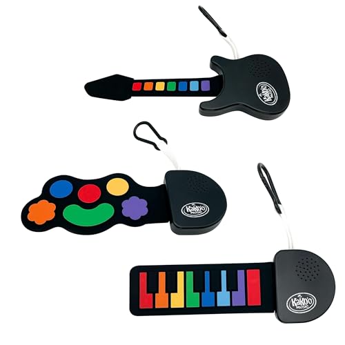 KaKo'o Music Mini Silicone Keychain Instruments 3pk Bundle (1 x