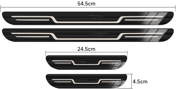Stainless Steel Car Door Sill Protector for Countryman (U25), Kick Plate Guard Strips Pedal Trim Threshold Protectors Accessories,A/Carbon Fiber Look
