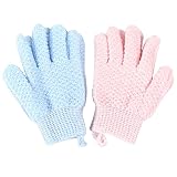 Embalaje: Recibirás guantes de baño exfoliantes azules y rosas. Talla única para la mayoría de las personas.