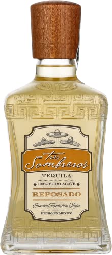 Tres Sombreros Tequila Reposado 100% Puro Agave 38% Vol. 0,7l