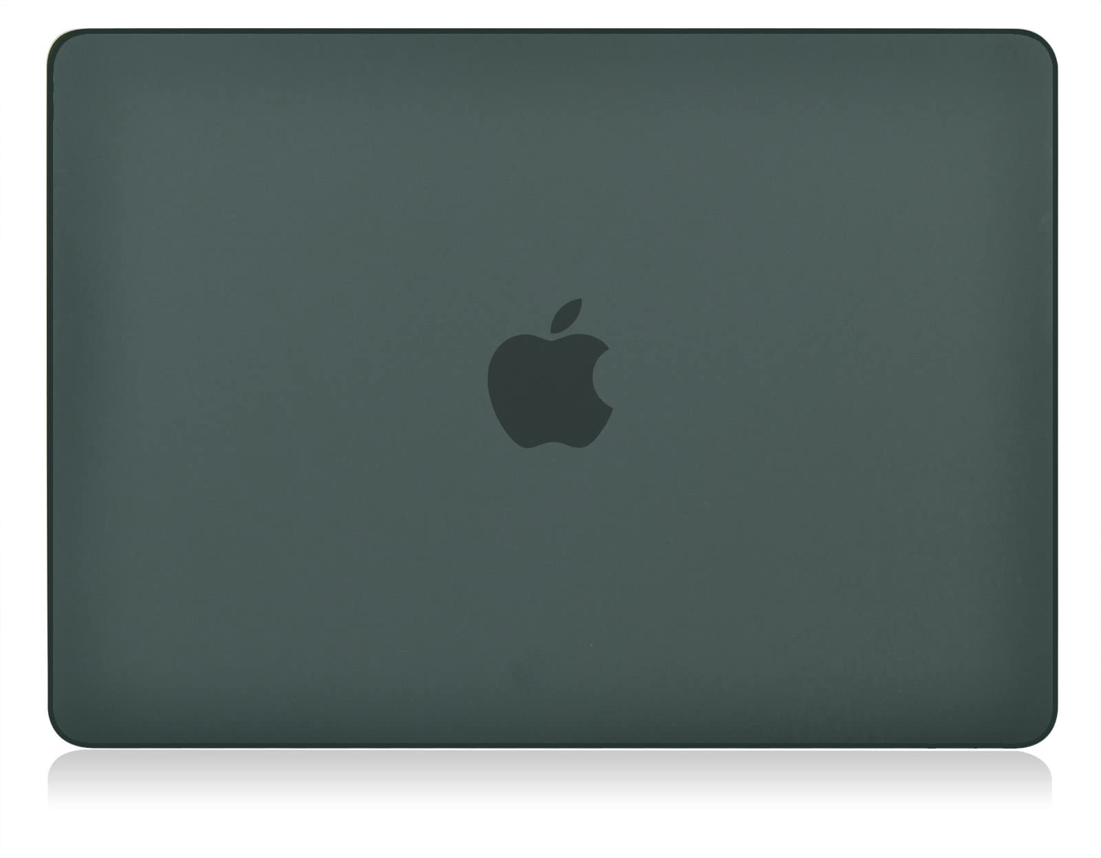 UESWILL Compatible with MacBook Air 13 inch M5 M4 M3 M2 Case 2022-2026 Model A3449 A3240 A3113 A2681 Mac Air 13.6 Matte Hard Shell Case Cover + Microfiber Cloth, Midnight Green — view 3