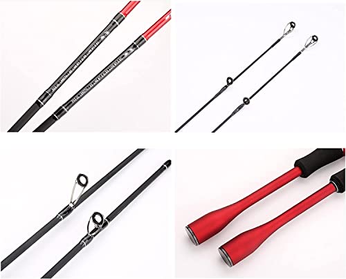 Foto von BREWIX Teleskop-Angelrute Forellen-Angelrute Kohlefaser-Spinn-/Wurf-Angelrute Köder WT 2-8g Schnur WT 2-6LB ML Solid Top Lure Angelruten Tragbare Angelrute Angelhaken (Color : Casting Rod, Size : 1.