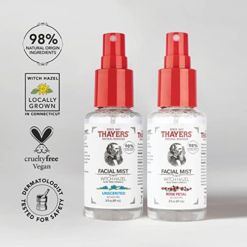 Trial Size Unscented Witch Hazel Facial Mist With Aloe Vera Toner (3 Oz.) #TOP4