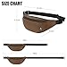 Viqueen Fashion Large Fanny Waist Pack Crossbody Belt Bag for Women and Men,Lightweight Bag with Zipper and Pockets for Running and Sports,Water Resistant,Hands Free Phone Carrying(Brown)