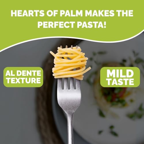 Palmini Angel Hair Pasta | Low-Carb, Low-Calorie Hearts of Palm Pasta | Keto, Gluten Free, Vegan, Non-GMO, Plant Based, Healthy Noodles | As seen on Shark Tank | (14 Ounce Pouch-Pack of 6)