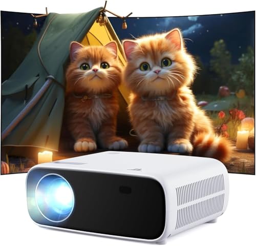 2025 Neues Hochleistungsbeamer, unterstützt Switch und PS5 ohne Verzögerung, Beamer mit WiFi und Bluetooth, 20000 Lumen 4K-Unterstützung, Full HD 1080P Auflösung, （Hochhelligkeitsversion）