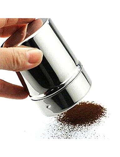 Hansgo 2 Set Powder Suger Shakers, Stainless Steel Powder Shaker Mesh Shaker Powder Cans For Salt Coffee Cocoa Cinnamon Powder Seasoning Cans With Lid #TOP5