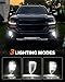 4X4FLSTC LED Fog Lights Assembly Compatible with 2016 2017 2018 Chevy Silverado 1500 models DOT Bumper Driving Lights Fog Lamps Replacement with DRL Halo Black