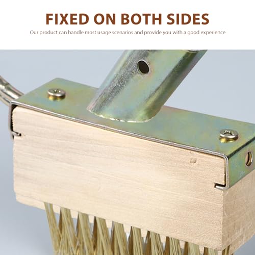 Fugenbürste Unkraut, Fugenbürste Garten 4 Stück, Unkrautbürste, Stahlborsten, Ersatzbürsten Fugenkratzer mit Metall Borsten und Schaber Gegen Unkraut Ohne Stiel, für Moos und Unkraut, Ersatzbürsten