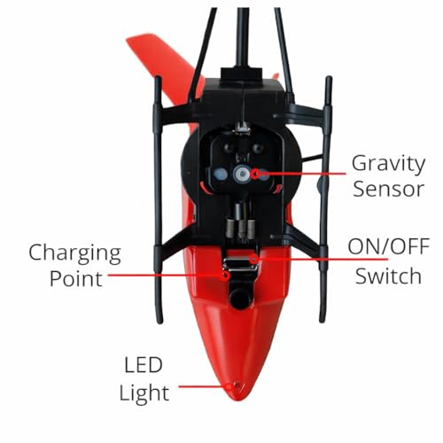 Image of RC Flying Helicopter Toy for Kids with Remote Control, USB Rechargeable Indoor Drone Helicopter for Boys & Girls (Colour as per Stock)