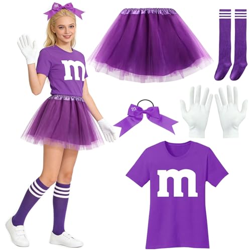 M Aufdruck Tshirt Faschingskostüme T-Shirt M Tüllrock Handschuhen Bogen und Socken Gruppen Kostüm Faschingskostüme Damen Karneval Kostüm MMOutfits für Faschings Damen Lustig GruppenKostüm