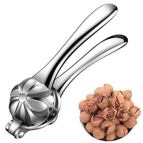 Nut Crackers for Nuts Walnut Cracker Tool Heavy Duty Pecan Cracker Tool Walnut Opener Tool Nut Cracker Sheller Kitchen Tool Aluminum Alloy with 1 Pc Forks/Pick