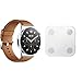 Xiaomi Watch S1 Smartwatch aus Edelstahl & Saphirglas (1,43" AMOLED HD; 117 Trainingsmodi + Mi Smart Scale 2 Personenwaage (Messung von z.B. Gewicht,Body Mass Index (BMI), Silber