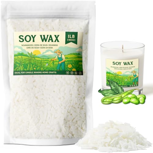 NORVENCE Soy Wax for Candle Making Natural Soy Wax Flakes 1lb Premium Candle Wax for DIY Candle Crafting