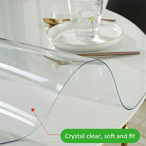 Nappe de protection de table transparente imperméable PVC 2mm pour table basse - 5
