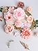 rongflower Artificial Flowers Combo Box Set Silk Flowers Fake Rose for DIY Floral Arrangements Wedding Bouquets Centerpieces Baby Shower Party Home Decorations (Pink)