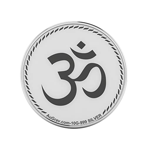 Image of AuGrav Jewels God Khodiyar 999 Pure Silver Coin 10 grams - Exquisite Religious Design for Collectors
