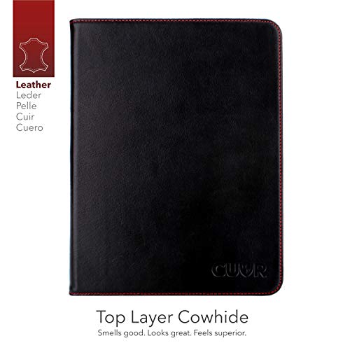 Ipad Pro 11 2020 Case - Genuine Leather Secure Any-Angle Cover With Apple Pencil Holder For 2Nd Generation Ipad Pro 11 Inch (Black) - Cuvr #TOP2